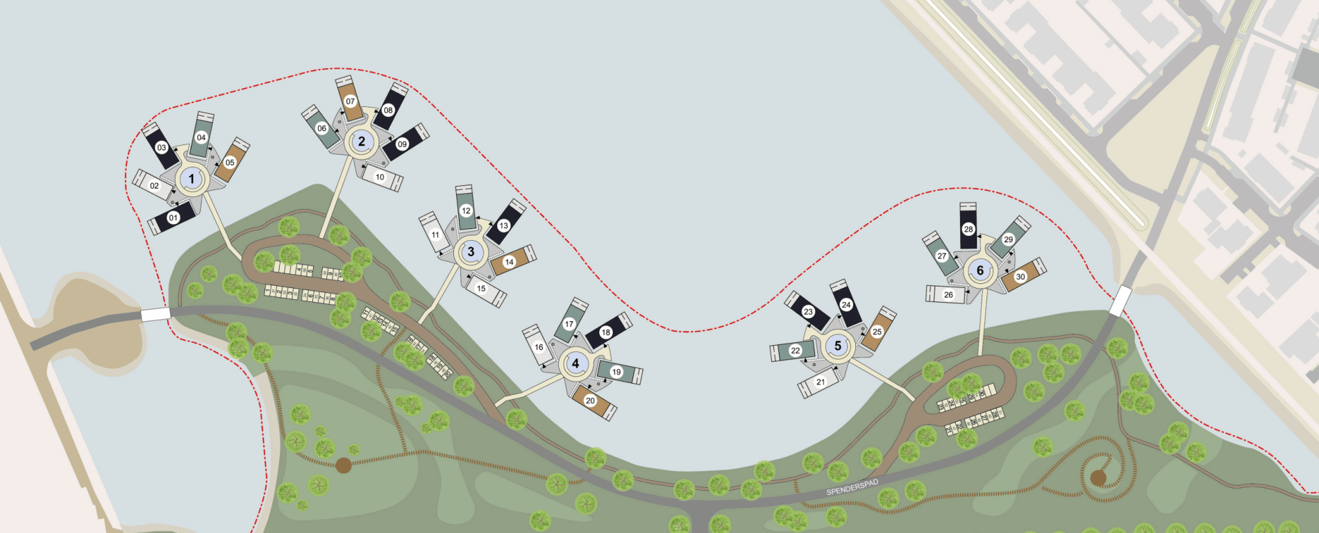 Situatie van Wonen in 't Blauw