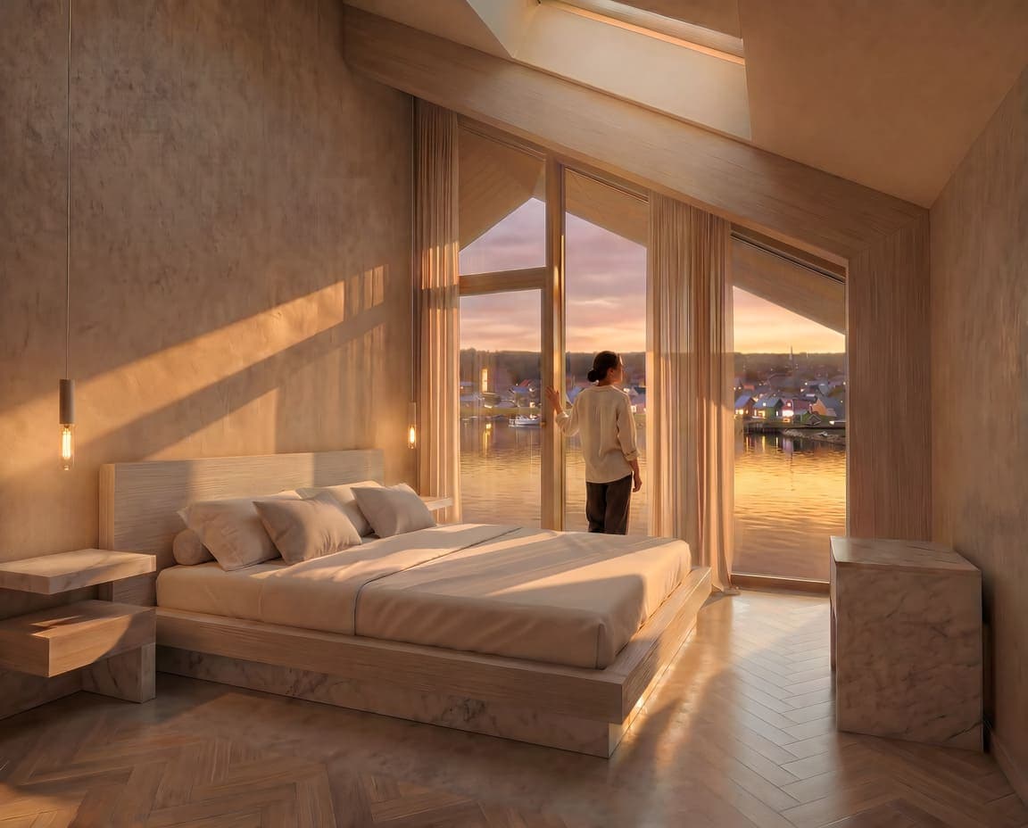 Slaapkamerimpressie van Wonen in 't Blauw
